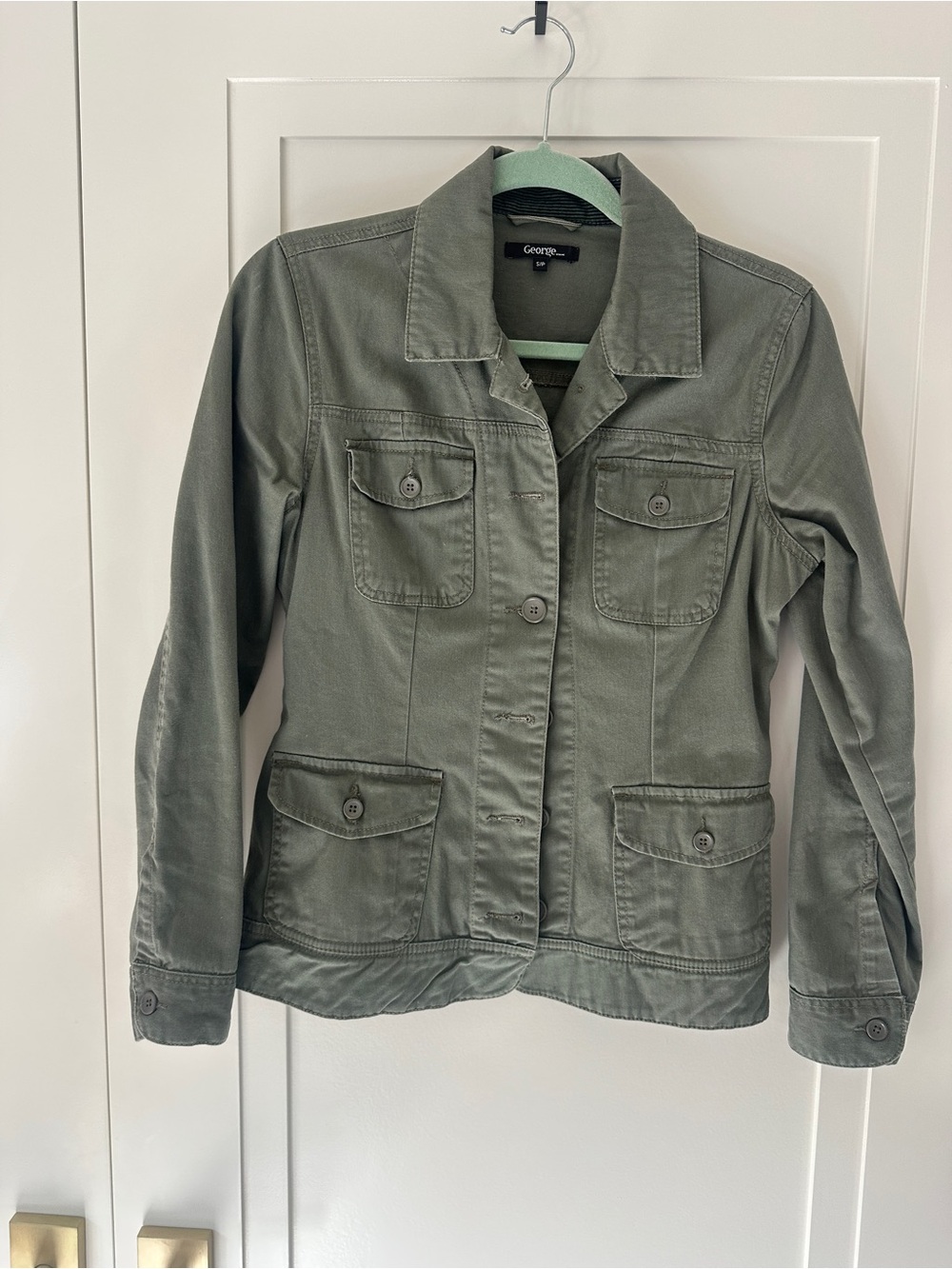 George Women's Utility Jacket in Olive Green- Size Small